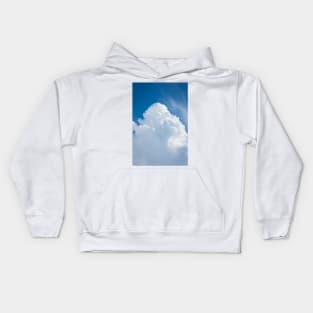 Rising storm cloud and blue sky scape Kids Hoodie